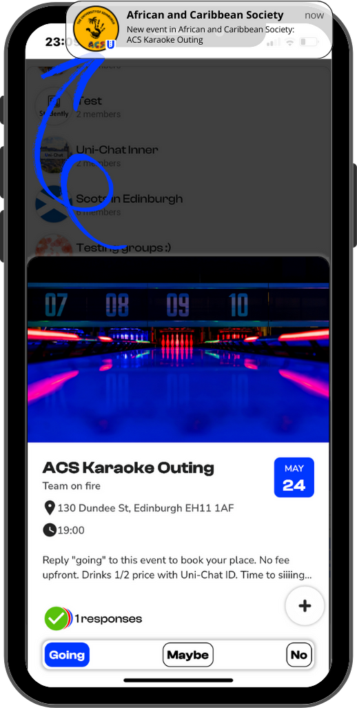 Events Screenshot